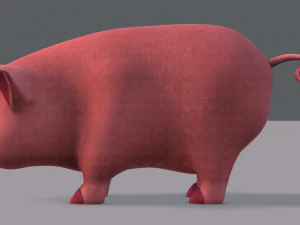 pig cartoon v03 3D Model