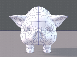 pig cartoon v03 3D Модель