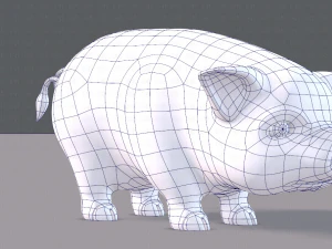 pig cartoon v03 3D Model