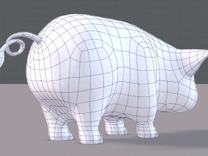 pig cartoon v03 3D Модель