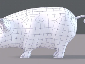 pig cartoon v03 3D Model