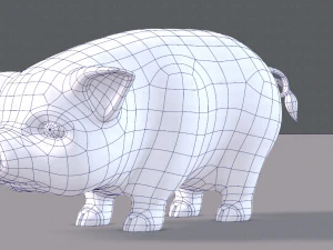 pig cartoon v03 3D Model