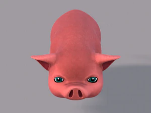 pig cartoon v03 3D Model