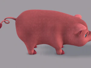 pig cartoon v03 3D Model