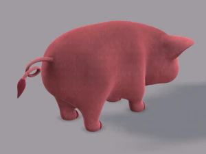 pig cartoon v03 3D Model