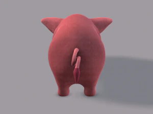 pig cartoon v03 3D Model