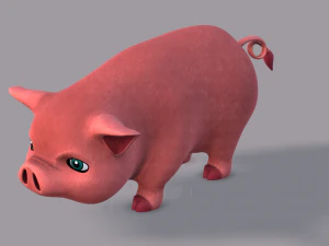 pig cartoon v03 3D Model