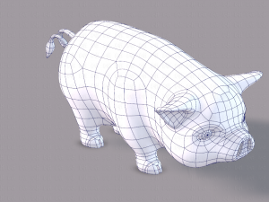 pig cartoon v03 3D Модель