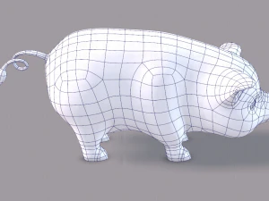 pig cartoon v03 3D Model