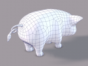 pig cartoon v03 3D Модель