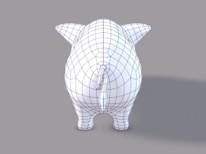 pig cartoon v03 3D Model