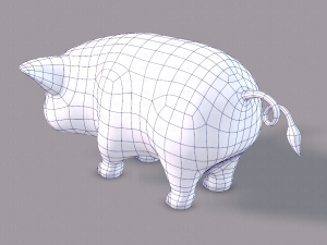 pig cartoon v03 3D Модель