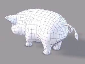 pig cartoon v03 3D Model