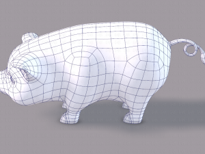 pig cartoon v03 3D Модель