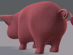 pig cartoon v03 3D Model