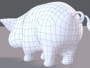pig cartoon v03 3D Модель