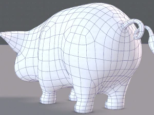 pig cartoon v03 3D Model