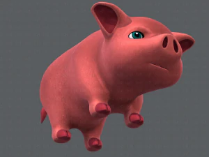 pig cartoon v03 3D Model