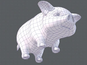 pig cartoon v03 3D Model