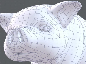 pig cartoon v03 3D Model