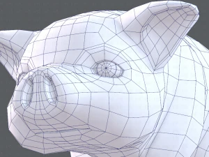 pig cartoon v03 3D Model