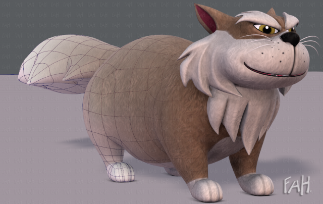cat cartoon v04 3D-Modell .c4d .max .obj .3ds .fbx .stl .blend 