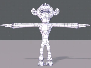 обезьяна v02 3D Модель