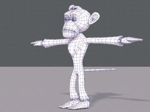 обезьяна v02 3D Модель