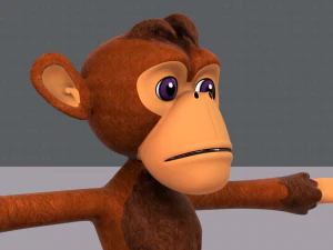 обезьяна v02 3D Модель