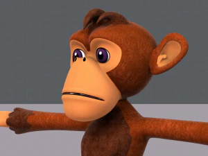 обезьяна v02 3D Модель