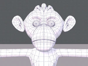 обезьяна v02 3D Модель