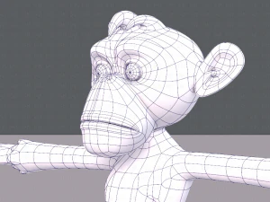 обезьяна v02 3D Модель