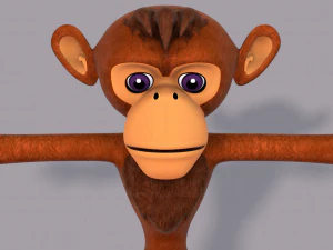обезьяна v02 3D Модель