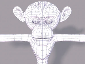 обезьяна v02 3D Модель