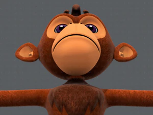 обезьяна v02 3D Модель