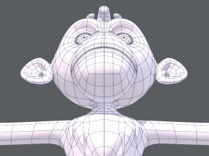 обезьяна v02 3D Модель