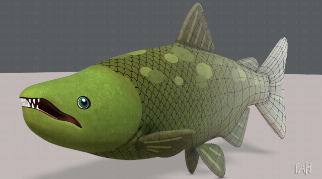 fish v05 3D 모델 .c4d .max .obj .3ds .fbx .stl .blend 