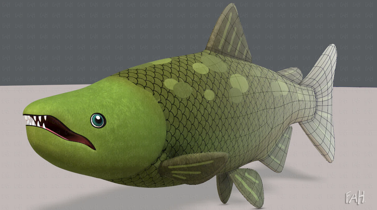 pesce v05 Modello 3D .c4d .max .obj .3ds .fbx .stl .blend 