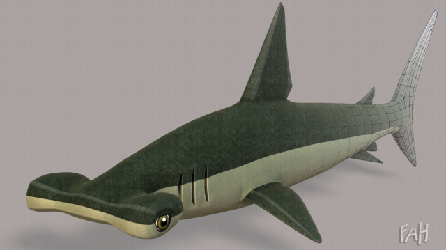 shark v02 3D Модель .c4d .max .obj .3ds .fbx .stl .blend 