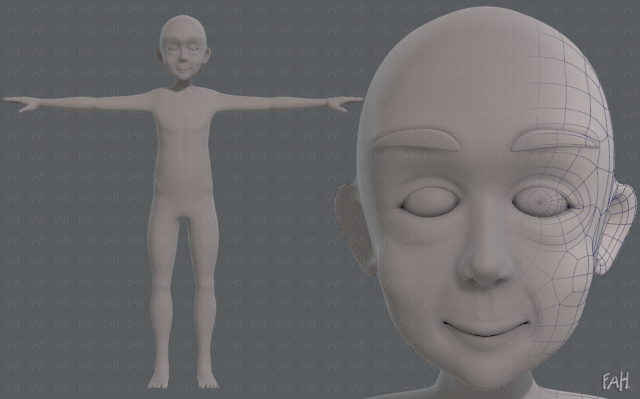 base mesh old man character v07 Modello 3D .c4d .max .obj .3ds .fbx .stl .blend 
