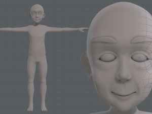 base mesh old man character v07 3D मॉडल