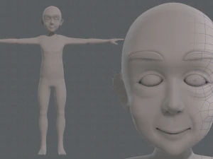 personaje de anciano de malla base v07 Modelo 3D