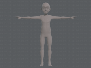 base mesh old man character v07 Modello 3D