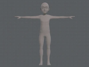 personaggio vecchio mesh base v07 Modello 3D