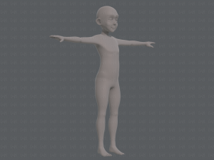 base mesh old man character v07 Modello 3D