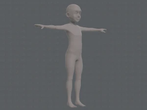 personaggio vecchio mesh base v07 Modello 3D