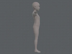 personaggio vecchio mesh base v07 Modello 3D