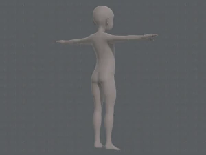 personaggio vecchio mesh base v07 Modello 3D