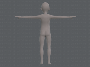base mesh old man character v07 Modello 3D