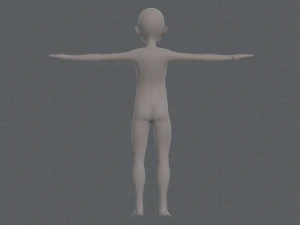 personaggio vecchio mesh base v07 Modello 3D